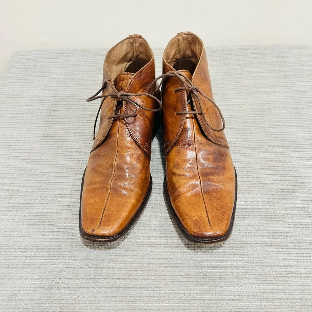 Russell & Bromley Boots‎ Men 8 Brown Leather Chukka Desert Ankle Dress Shoes